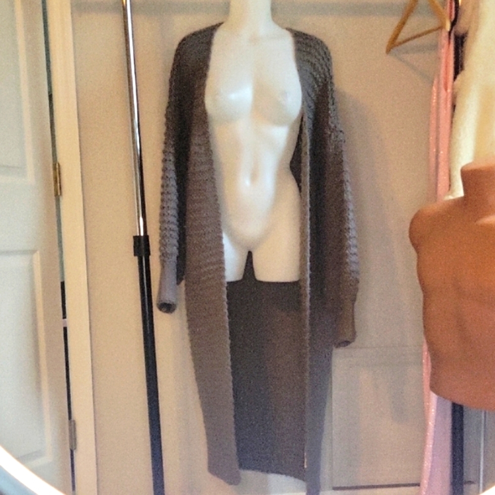 Gray Duster Oversized Sweater